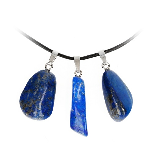 Lapis-Lazuli Anhänger Silberschlaufe 925 rhod.
