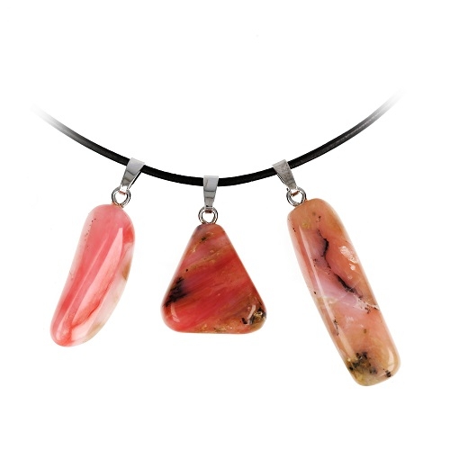 Pinkopal Anhänger Silberschlaufe 925 rhod.
