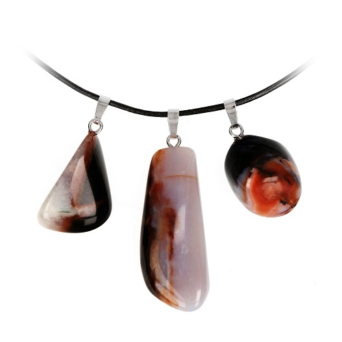 Sardonyx Anhänger Silberschlaufe 925 rhod.