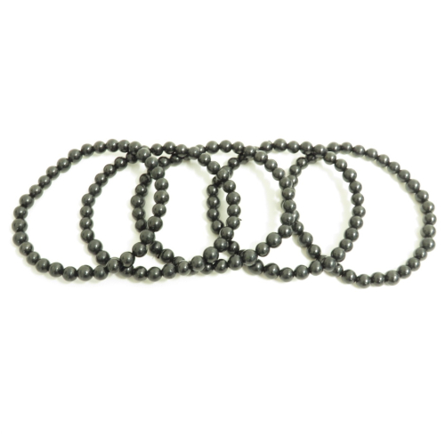 Schungit 6mm Kugelarmband