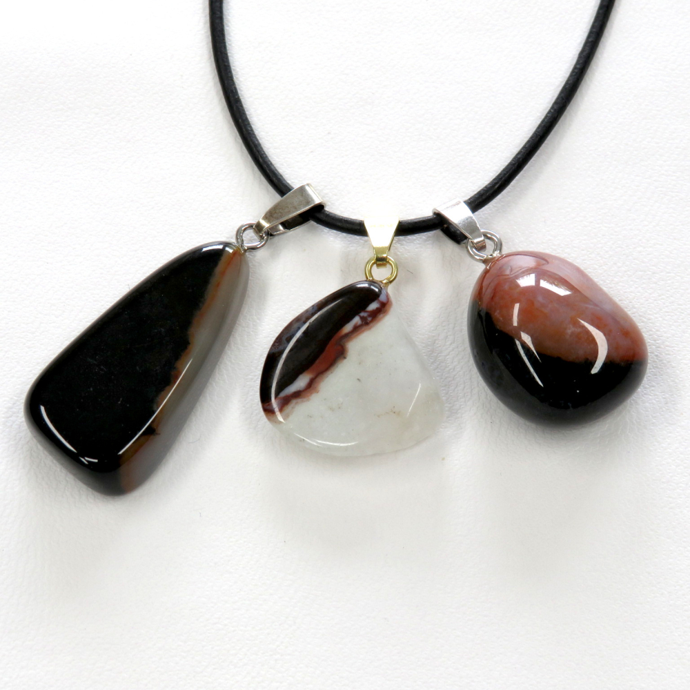 Sardonyx Anhänger Silber 925 rhodiniert oder vergoldet