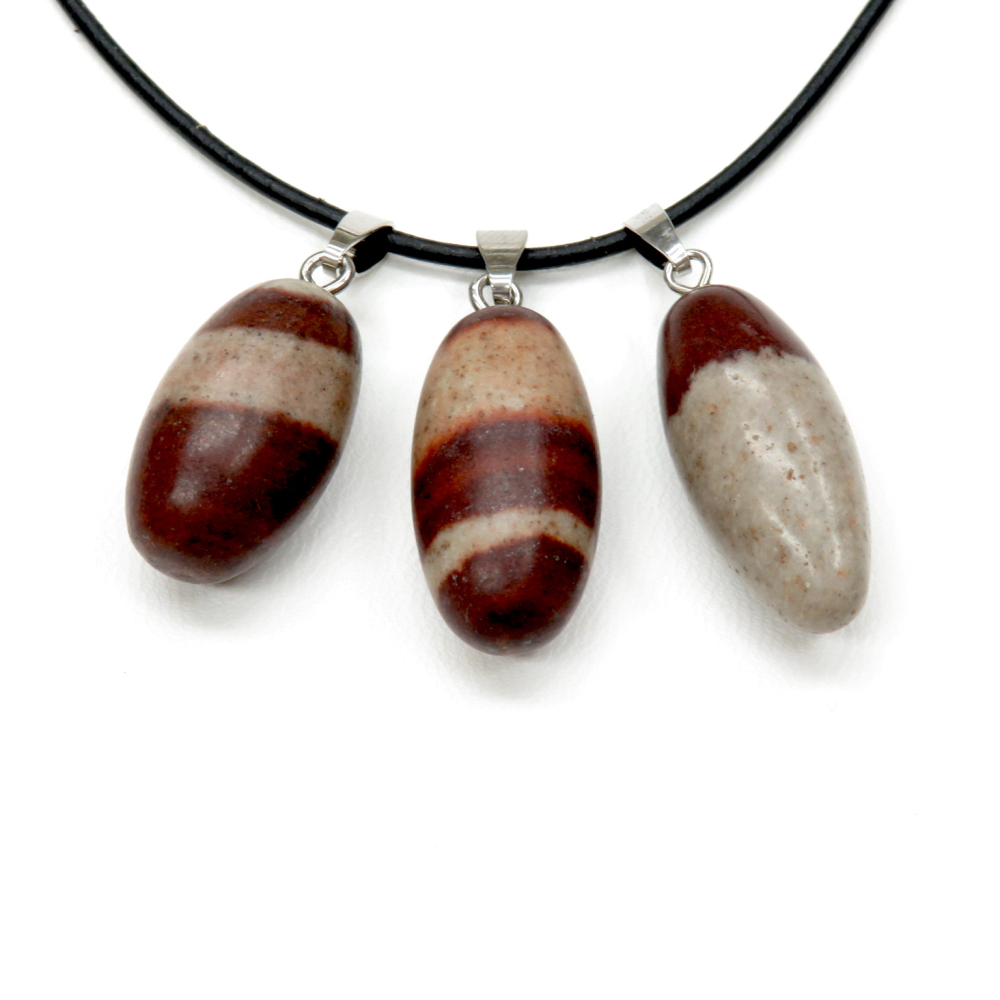 Shiva Lingam Anhänger Silberschlaufe 925 rhod.