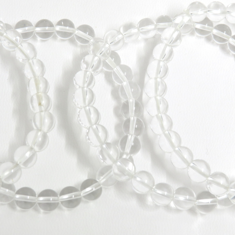 Bergkristall 6mm Kugelarmband