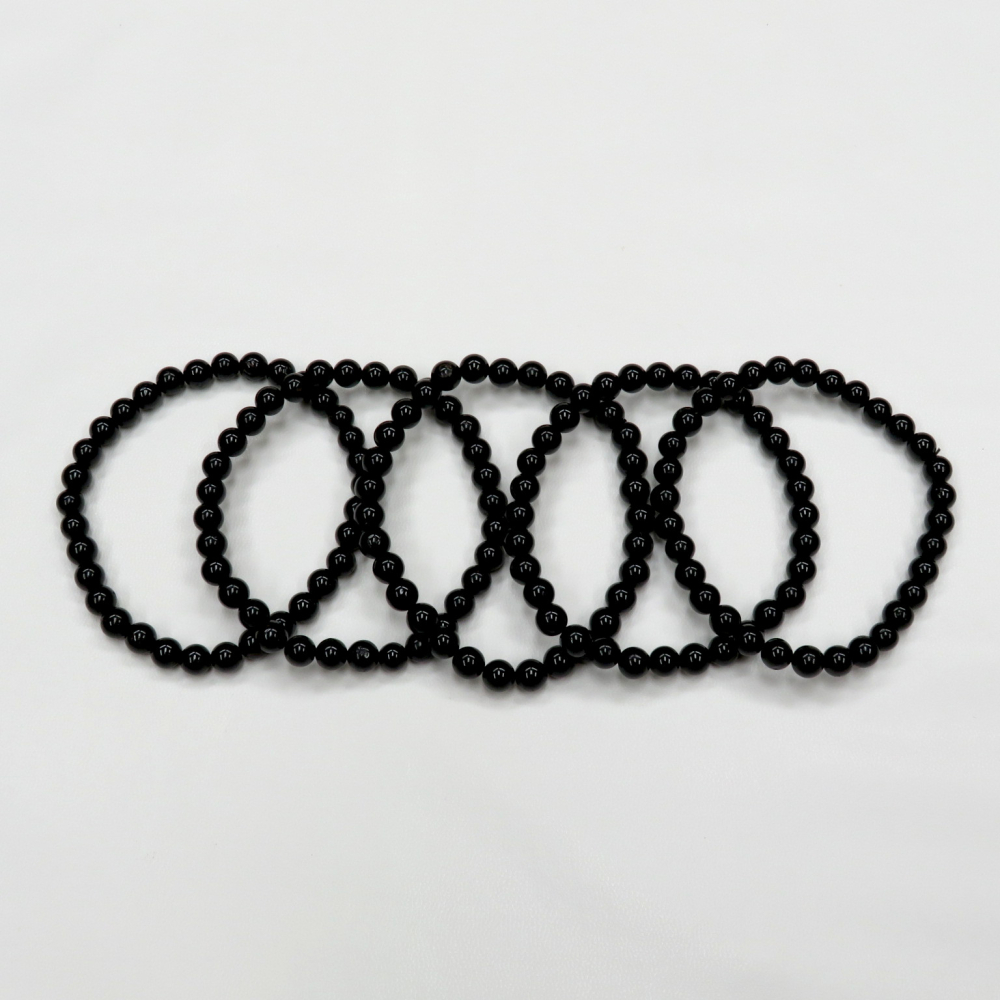 Turmalin, schwarz (Schörl) Kugelarmband