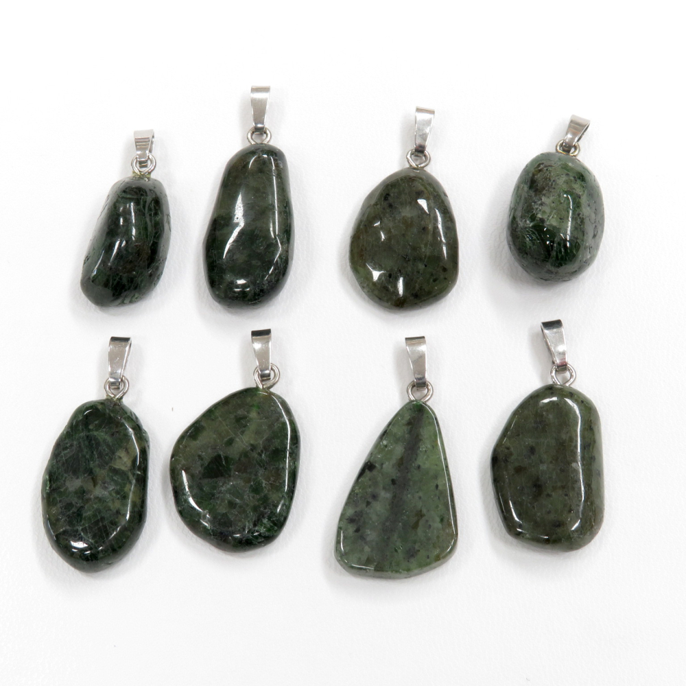 Chromdiopsid Anhänger 925 rhodiniert VE