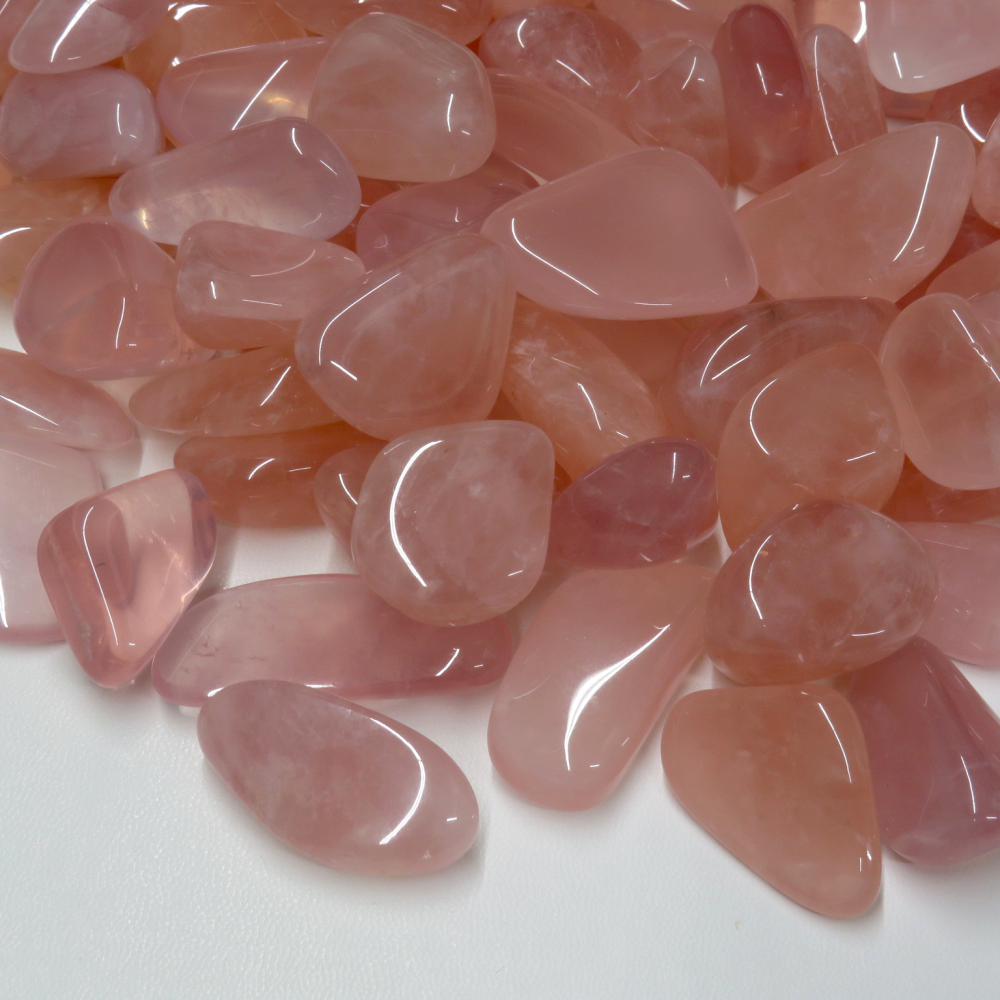 Rosenquarz (Extra Q)Trommelsteine VE 0,25