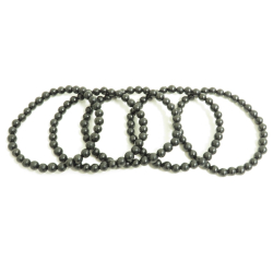Schungit 6mm Kugelarmband